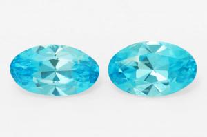 Парный Голубой Циркон 1,92 карата